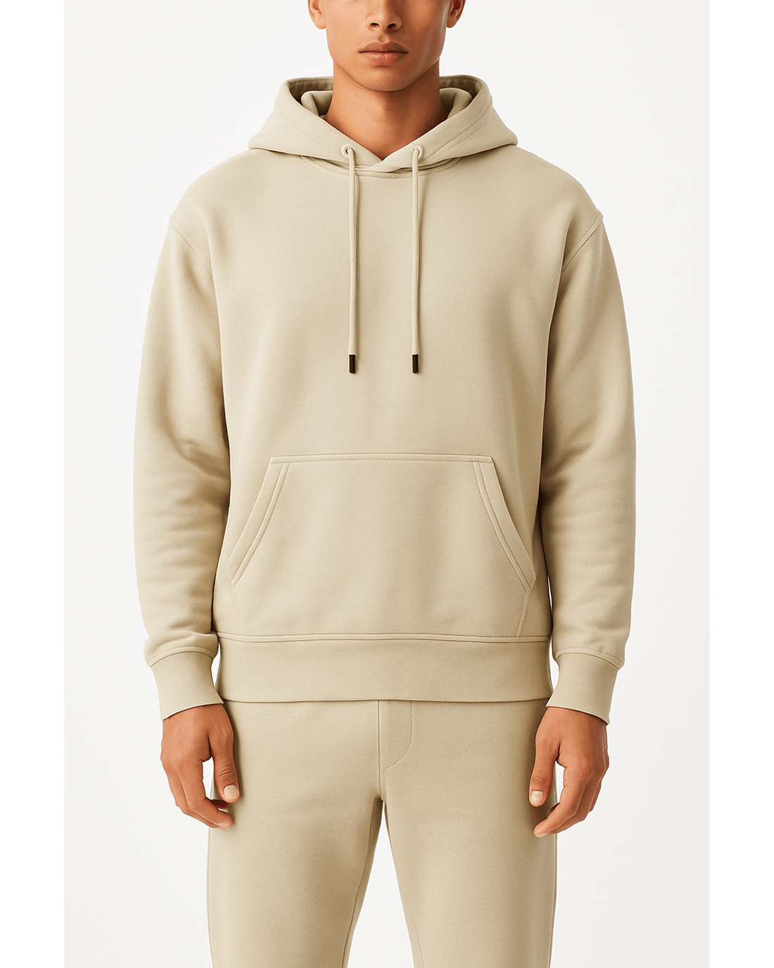 Men's Hoodie Pullover - Drawstring Kangaroo Pocket Long Sleeve Casual Everyday Wear by Trendsi