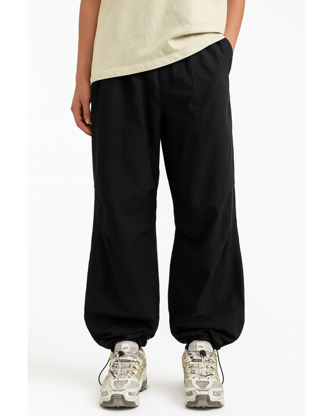 Men's Loose Fit Cargo Joggers - Elastic Cuffs Durable Polyester Spandex Blend Machine Washable by Trendsi