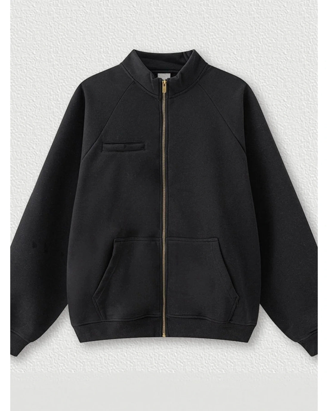 Mens Zip Up Raglan Sleeve Sweatshirt - Lightweight Casual Athletic Look For Active Wear And Training by Trendsi