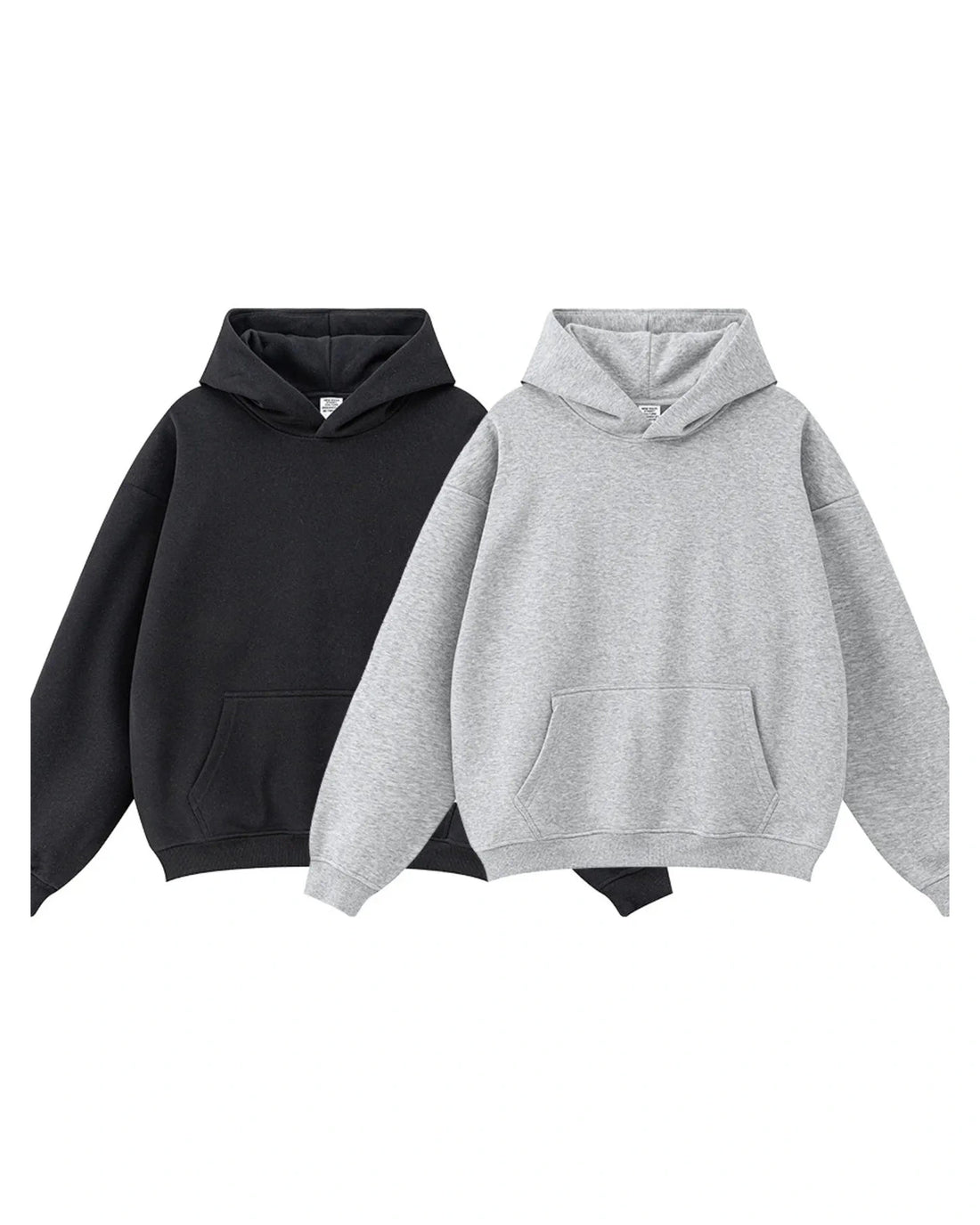 Kangaroo Pocket Hoodie - Mens Long Sleeve Cotton Blend Stretch Fabric Casual Comfort Fit Everyday Wear by Trendsi